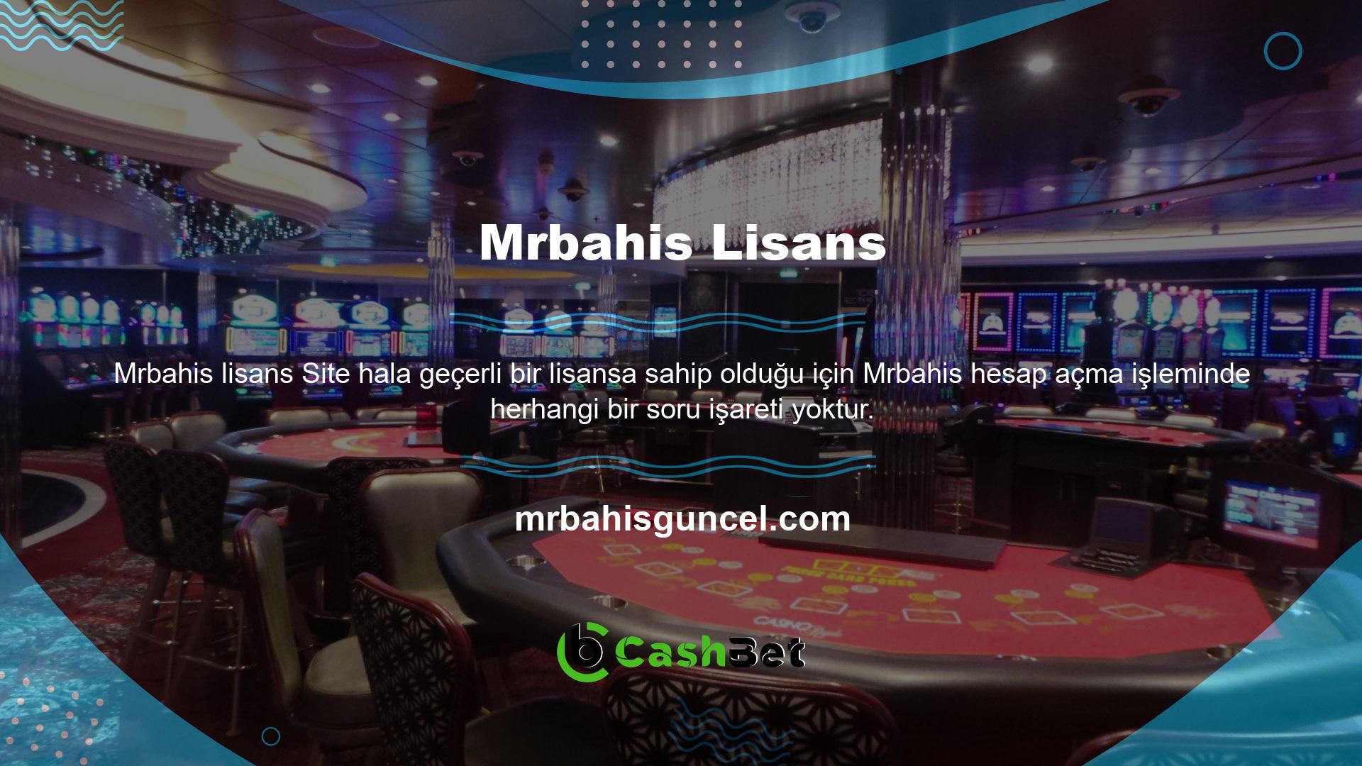 Casino siteleri hizmetlerini lisanslı üyelere sunmaktadır